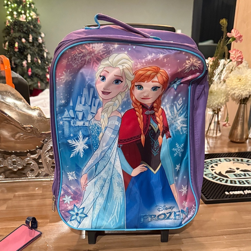 Disney Frozen Purple Backpack with Elsa and Anna